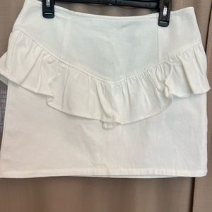 Aqua Short white skirt L